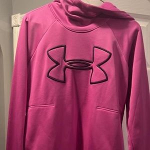 Girls Under Armour hot pink hoodie